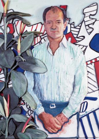 Larry Rivers, Carlo con Dubuffet sullo sfondo Larry Rivers, Carlo con Dubuffet sullo sfondo