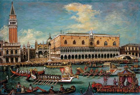 Giorgio de Chirico, Regate storiche a Venezia Giorgio de Chirico, Regate storiche a Venezia