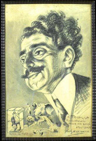 Musacchio, Caricatura di Trilussa, 1913 Musacchio, Caricatura di Trilussa, 1913