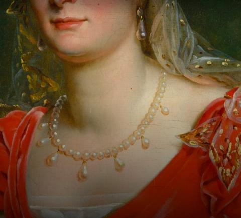 Dettaglio da Elisa Bonaparte Baciocchi con la figlia Napoleona Elisa al Museo Napoleonico